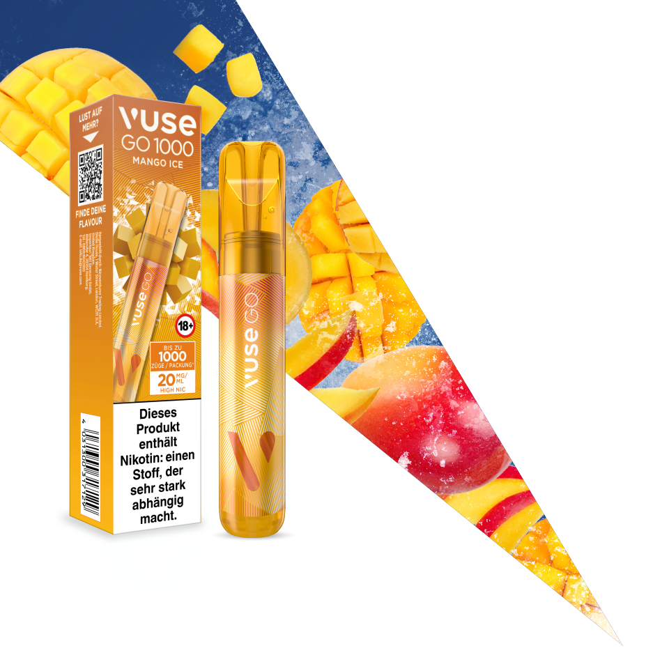 Vuse GO 1000 Mango Ice | 1000 Zge Vape Vuse GO 1000 Mango Ice | 1000 Zge Vape