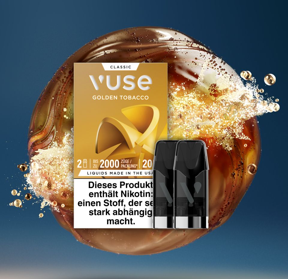 Vuse Pods: Golden Tobacco mit Nikotinsalz | Vuse Vuse Pods: Golden Tobacco mit Nikotinsalz | Vuse